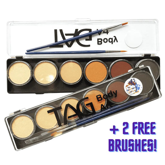 TAG Body Art Face Paint Palette - Skin Tone 6 x 10g